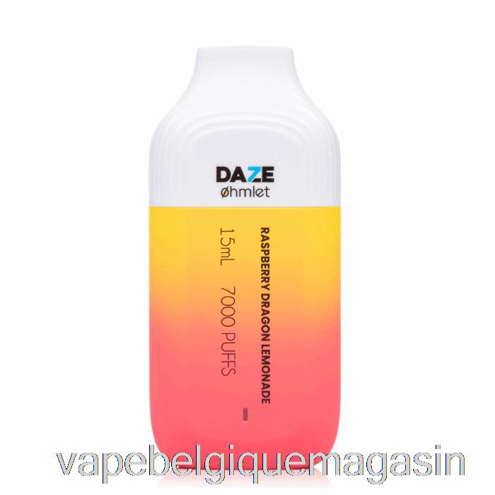 Vape Juice 7 Daze Ohmlet 7000 0% Zéro Nicotine Limonade Dragon Framboise Jetable
